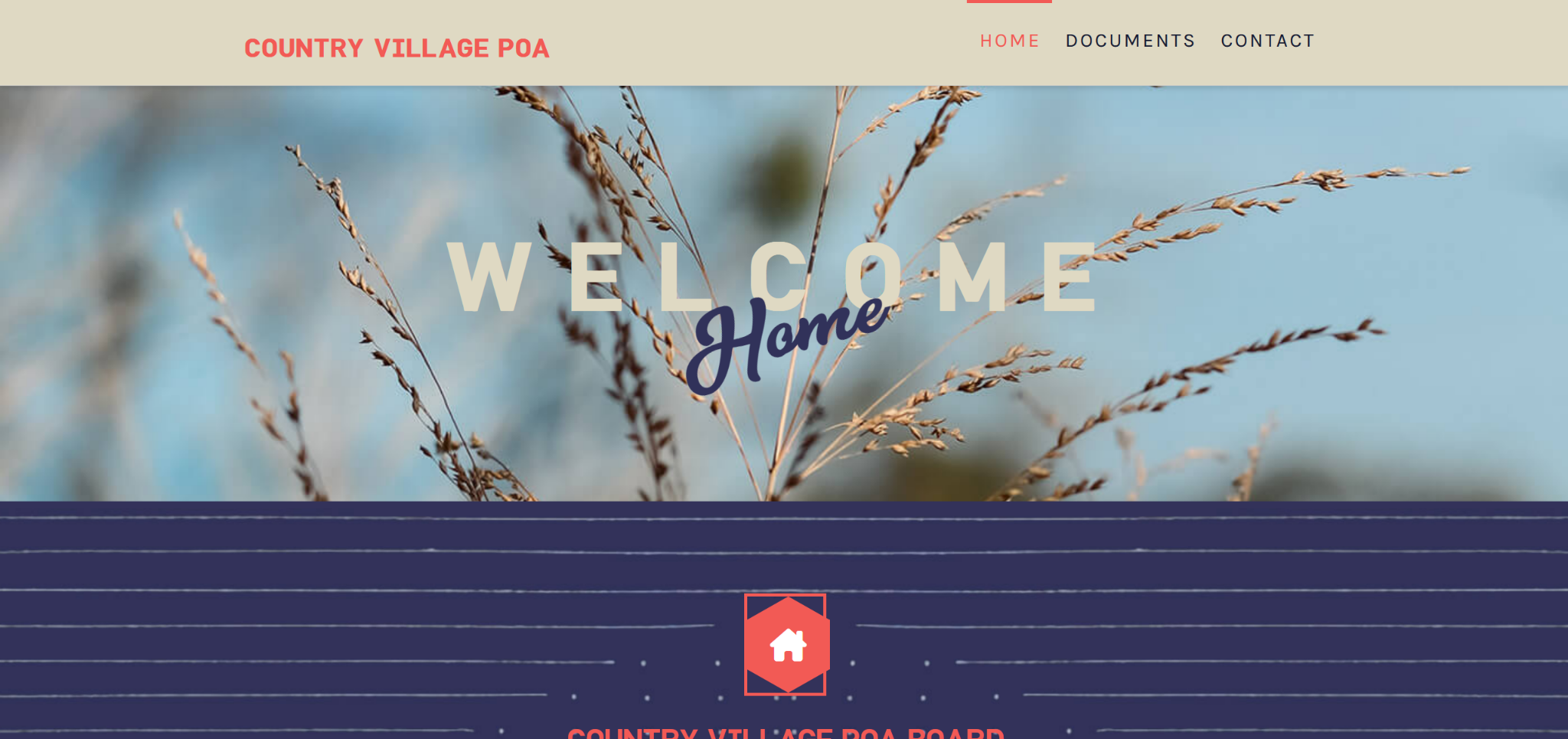 Country Village Property Owners Association website preview
