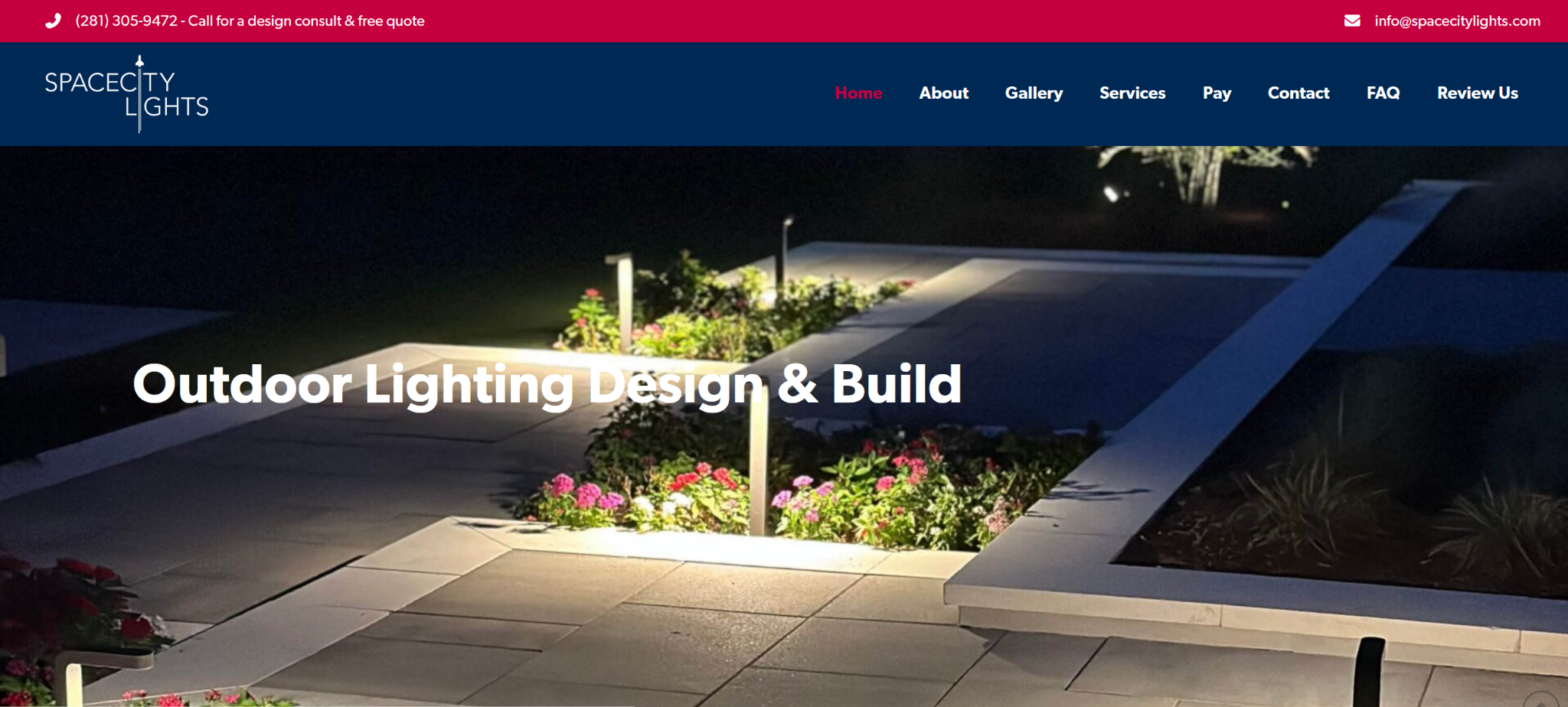 Space City Lights website homepage